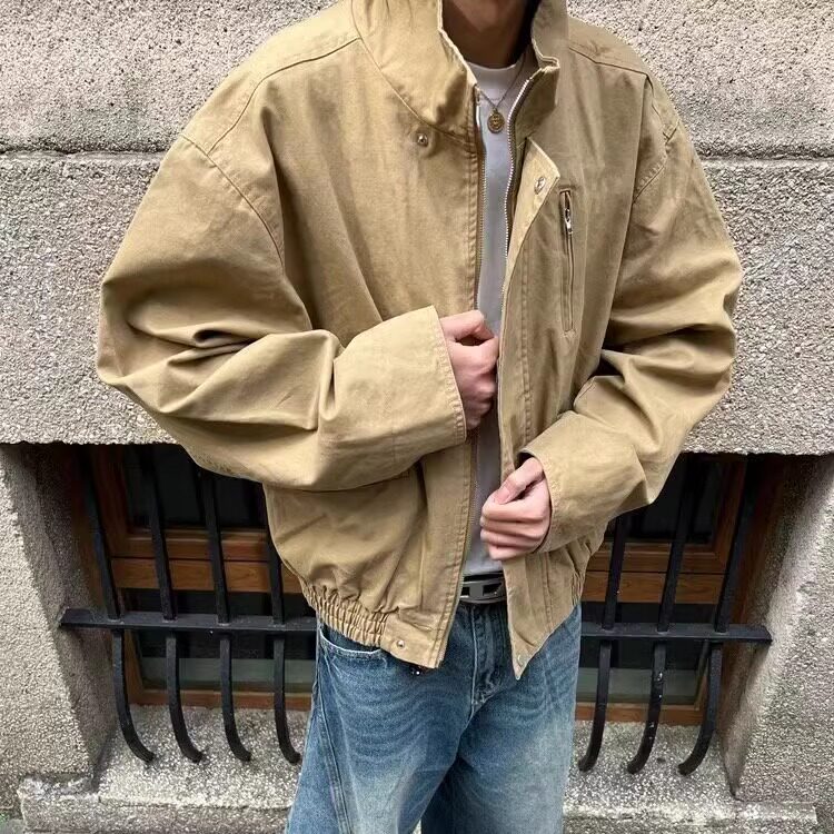 网图+美式复古水洗帆布工装夹克外套W1098/P95限128,男装夹克,电商B350