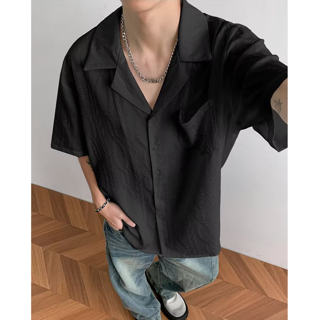 现货+707同款古巴领BOYX正肩短袖衬衫W1255/特P35，商品下架区商品下架区，电商B350