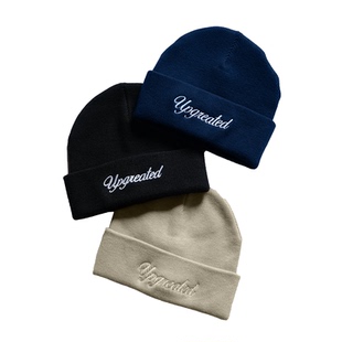 UPGREATED刺绣LOGO针织帽宽松大头围防风防寒户外加厚保暖帽