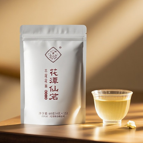 三花茶叶茉莉花茶特级高山茶浓香型茶叶冷泡横县茉莉花小袋装60g