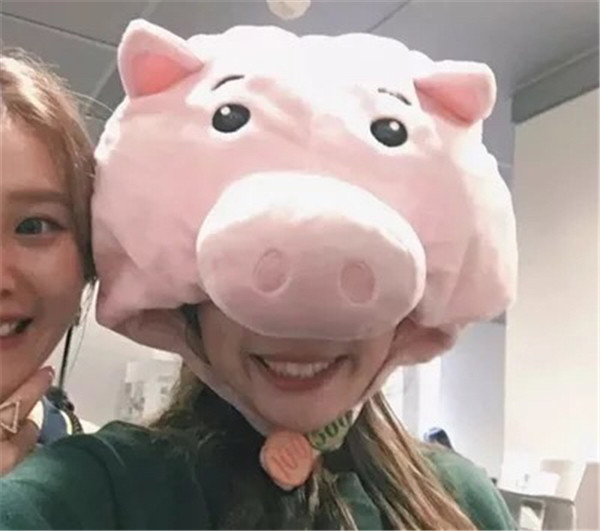 可爱少女心软萌同学拍照道具头套