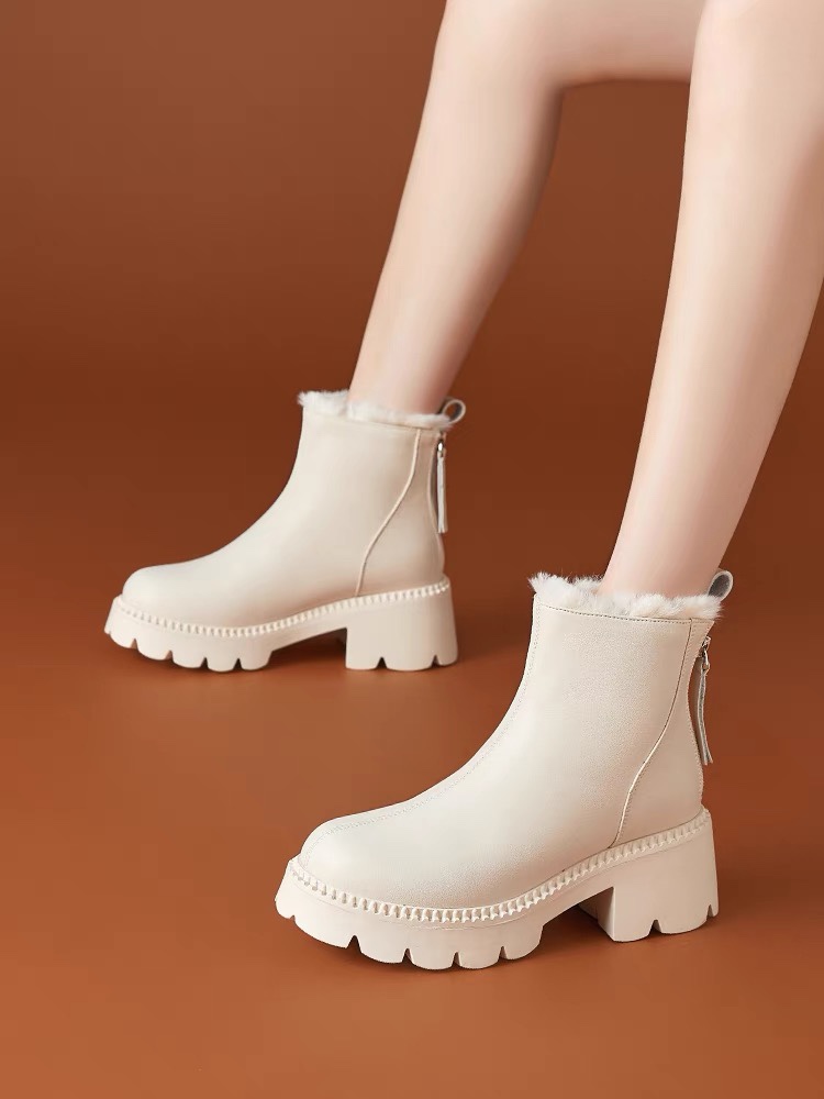 雪地靴2025新款鞋子女鞋秋冬季冬款厚底防水防滑加绒加厚保暖棉鞋