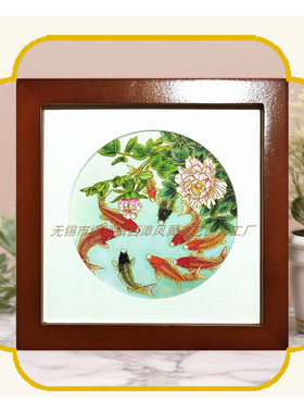 掐丝珐琅实木框画高档礼品