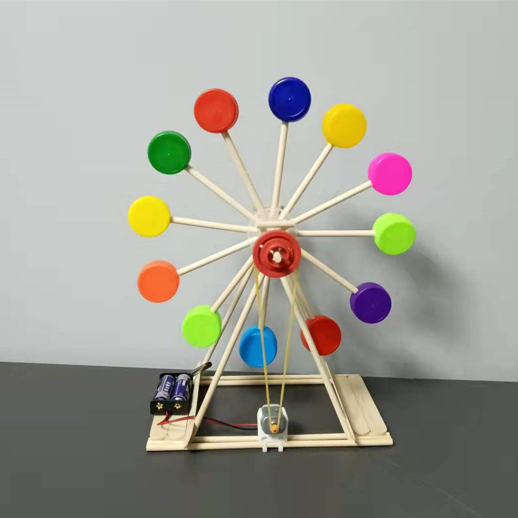变废为宝作品手工diy风车 科技制作小发明趣味科学实验小学生教具