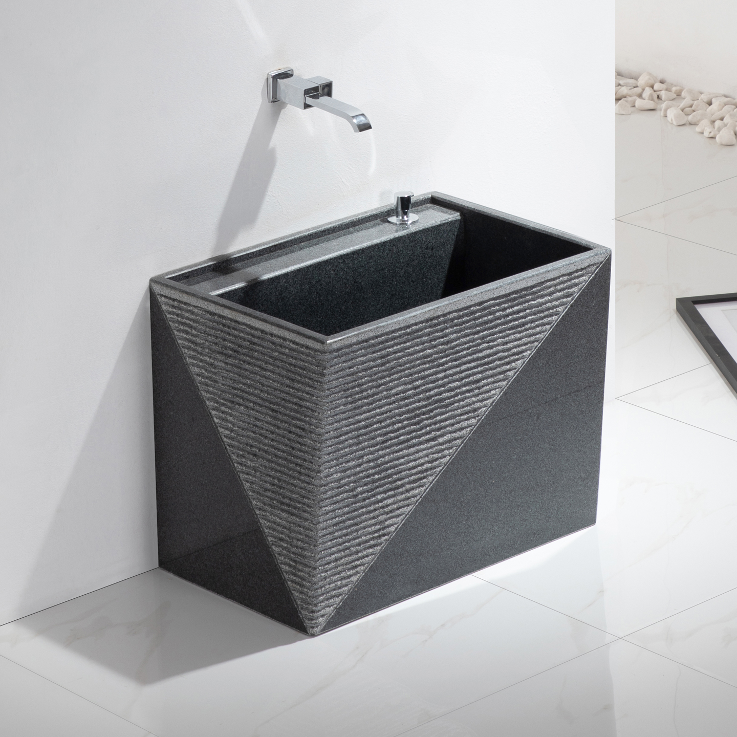 冠石汇大理石拖把池户外水池庭院