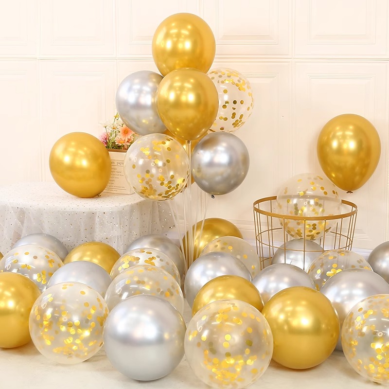 金色气球加厚商场KTV学校活动场景布置生日结婚氛围背景拍照装饰