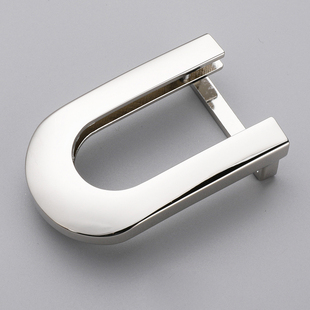 内穿光面圆头3.4皮带平滑扣头皮带头男裤 腰带U字3.3不锈钢板扣298