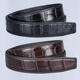鳄鱼纹不带头自动带3.4皮带男真皮头层牛皮无扣头纯腰带身带条510