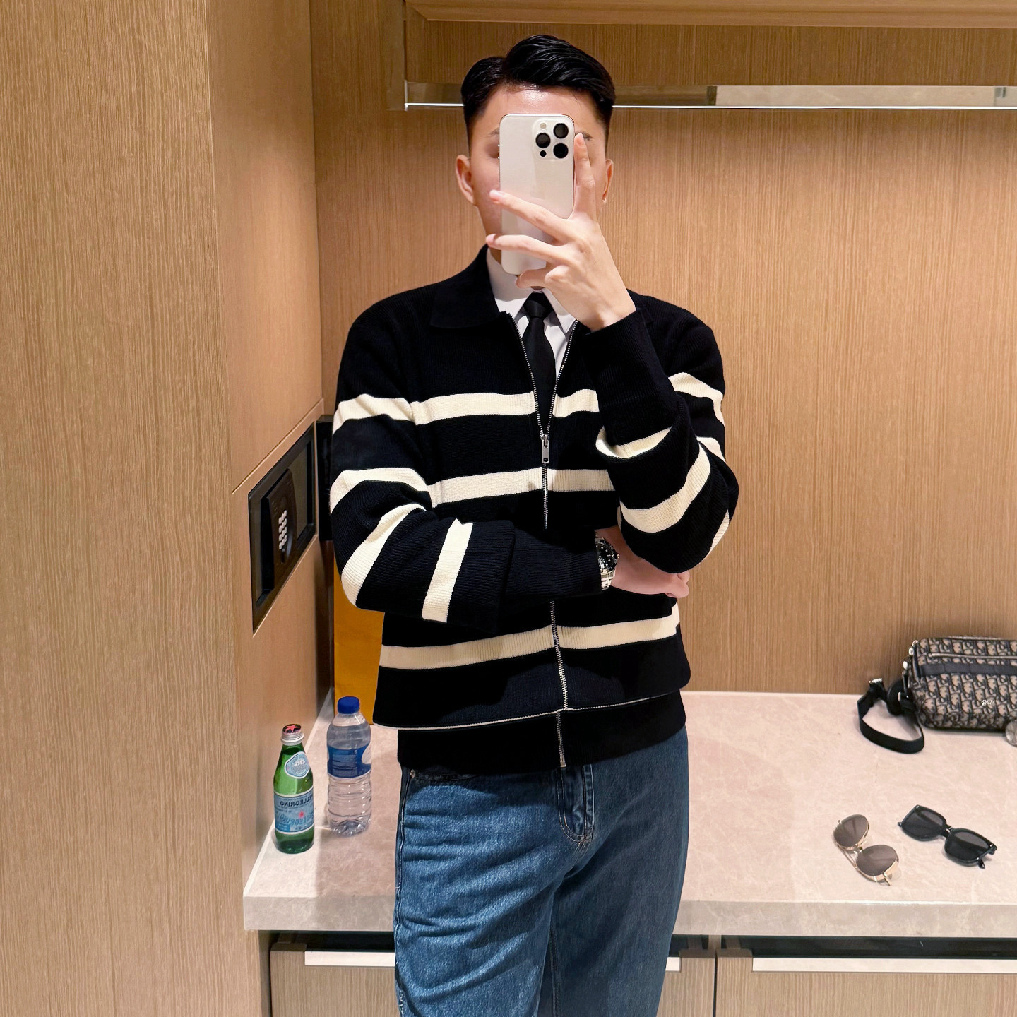 法式奢华商务绅士修身针织开衫外套男时尚复古条纹翻领毛衣男冬季,男装,针织衫/毛衣,淘宝优惠券,粉丝福利购,淘宝优惠卷