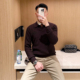 男士 英伦风男装 毛衣 男款 休闲复古高级刺绣修身 时尚 商务翻领针织衫