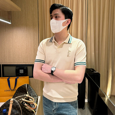 夏季商务休闲时尚刺绣短袖polo衫