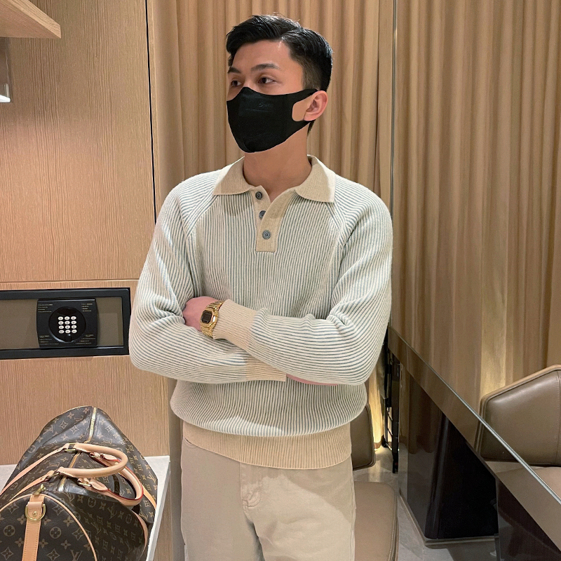 保暖衣针织翻领高级肌理毛衣加厚