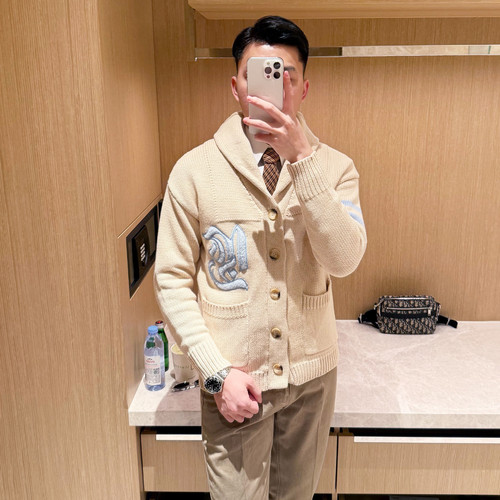 开衫针织衫青果领植绒毛衣外套