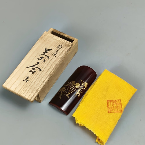 日本轮岛涂茶合茶仄茶匙。