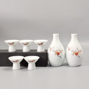 十三代酒井田柿右卫门造染锦酒器一套日本回流茶具