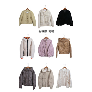 古着vintage羽绒服冬季加厚保暖连帽外套宽松长短款面包服YR