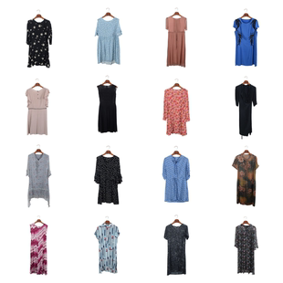 vintage古着女装 真丝桑蚕丝连衣裙名媛风碎花印花裙子真丝X 夏季