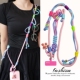 女士百搭新品 手机挂绳斜挎挂脖手腕三合一可调节清新撞色多巴胺编织长款 户外旅游行逛街包包链肩背带绳子时尚