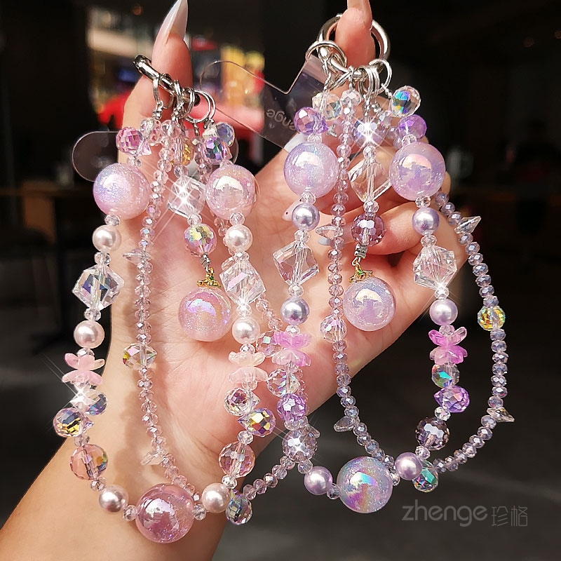 奢华水晶手机链ins女士精致挂件
