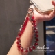 精品手作水晶手链手机挂绳ins高档女士手腕挂饰时尚 户外出行旅游逛街防丢手机挂链通用 手机壳挂件串珠链短款
