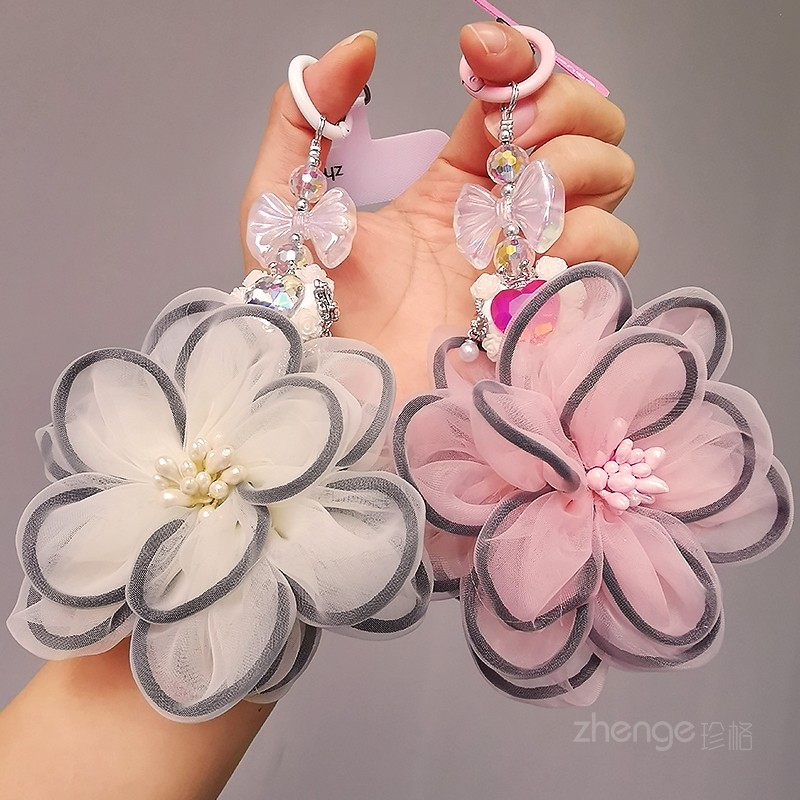 网纱花朵蝴蝶结挂件超好看绝美包挂吊坠手机壳电话套挂件钥匙扣背包拉链饰品ins时尚女士香风小众高级感新品