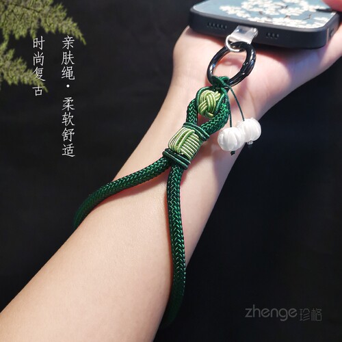 铃兰花开平安结手机挂绳手腕式