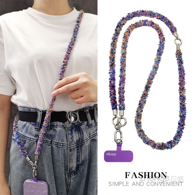 毛绒手机挂绳斜挎＆手腕＆挂脖