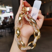 手机挂绳女时尚 户外旅游出行逛街防丢防盗手 高级感锁链手腕绳短款