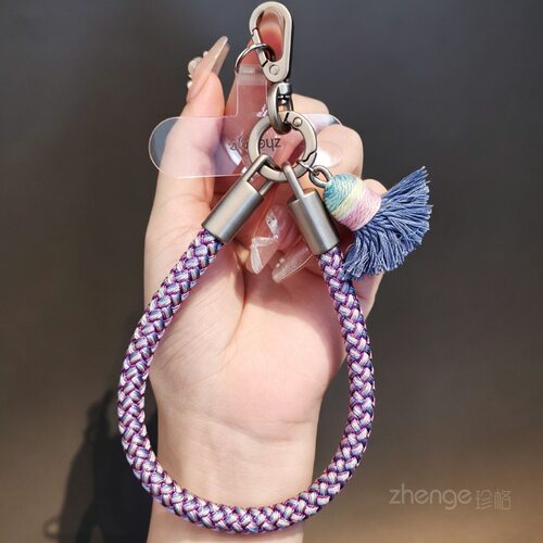 流苏编织手机挂绳女士手腕短款新
