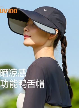 【运动系列】台湾UV100遮阳帽防晒帽夏季运动骑行透气鸭舌帽24523