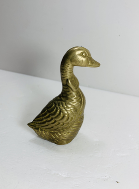 Vintage黄铜鹅 动物摆件 家居装饰 高端奢华 孤品 回流铜器