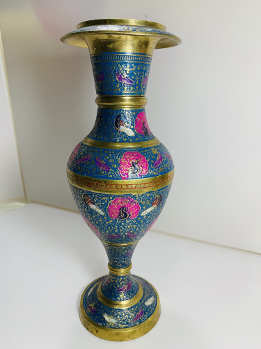 Vintage黄铜花瓶摆件 创意花器欧式古董家居装饰高端奢华孤品铜器
