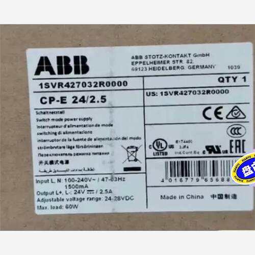 #全新ABB开关式电源1SVR