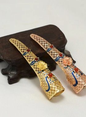 铸铜古代古装清朝指甲套假长护甲套宫廷如懿传女皇后娘娘复古风