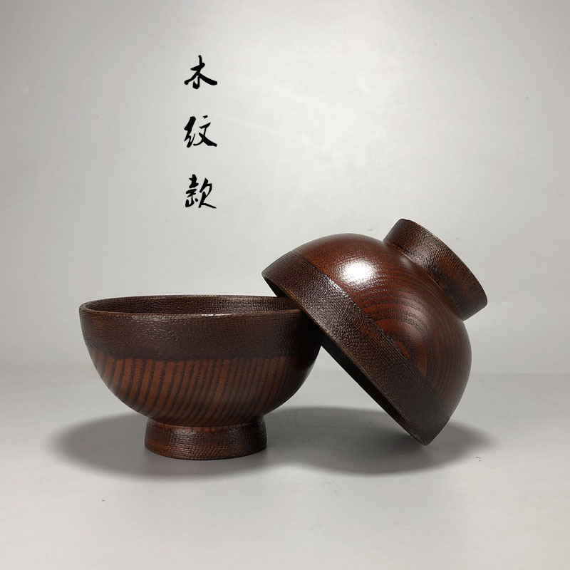 出口日本实木大漆抹茶碗