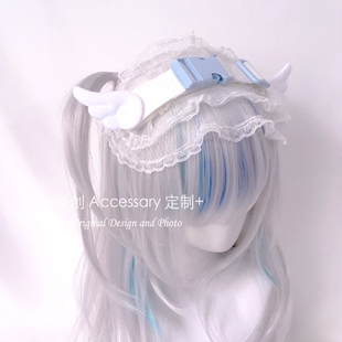 贩萌原创手作Y2K水色发带Lolita原宿风发饰亚文化发箍