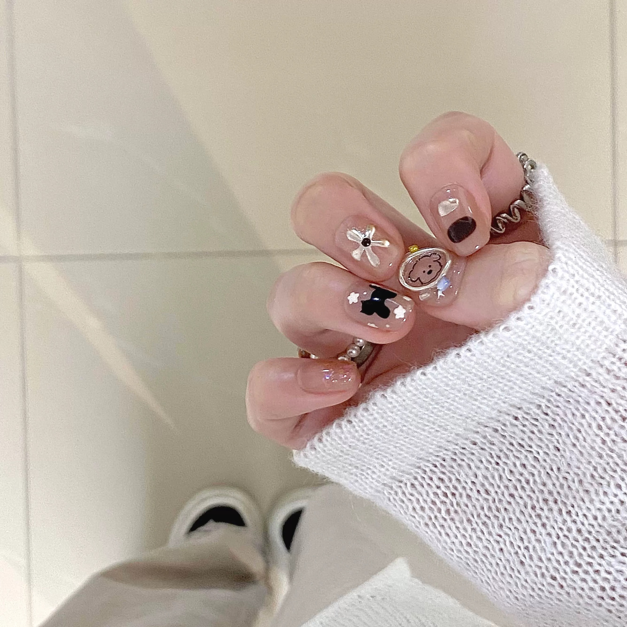 纯手工穿戴甲新款可爱甜酷ins