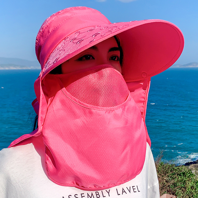 大沿全方位遮阳采茶帽子防紫外线
