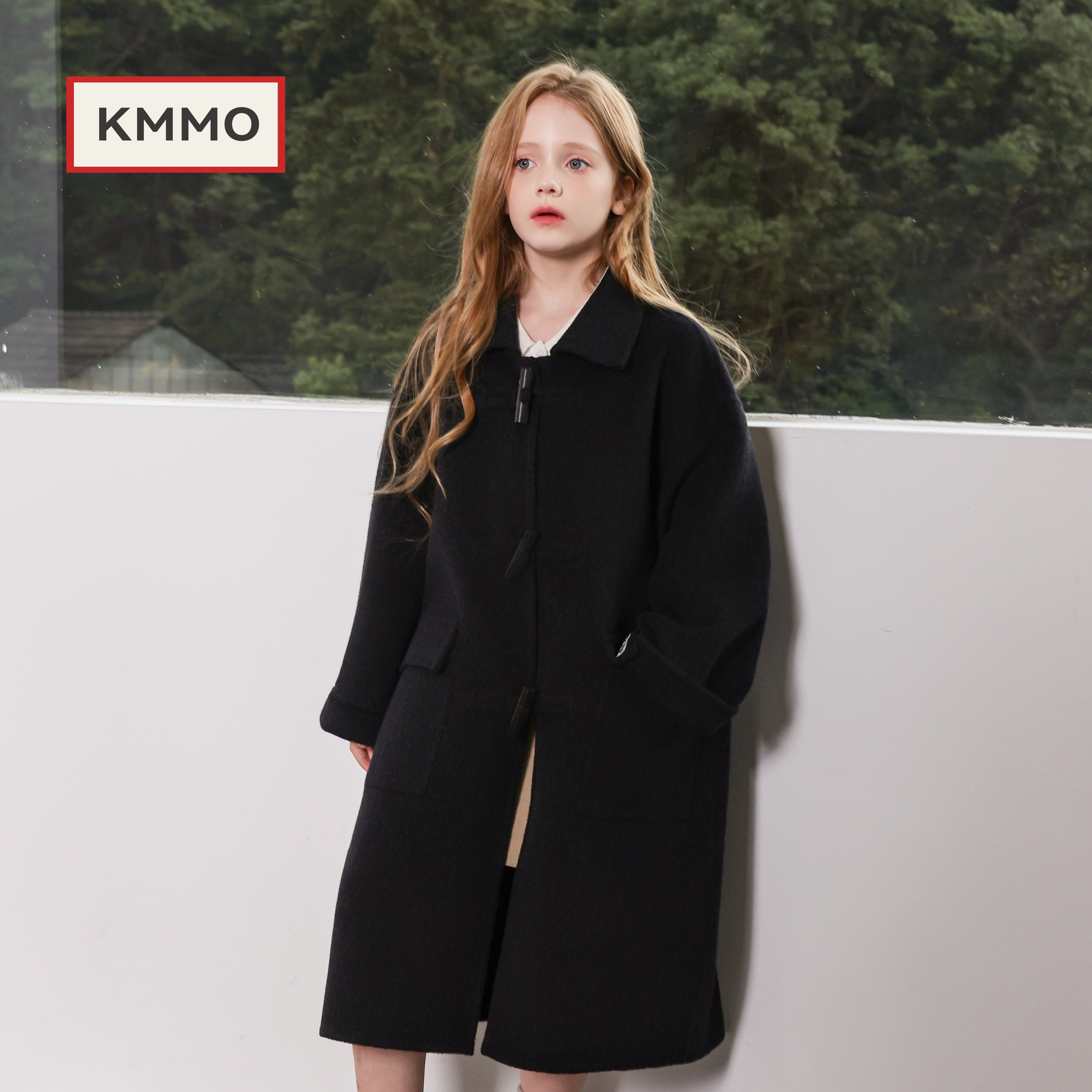 KMMO女童英伦双面羊毛大衣秋冬