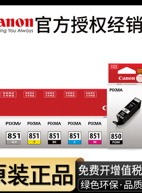 原装佳能850XL 851XL高容量墨盒 IX6780 IP7280 IX6880 MG7580 IP8780 MG7180 MG5580 MG5680 MX728 打印机