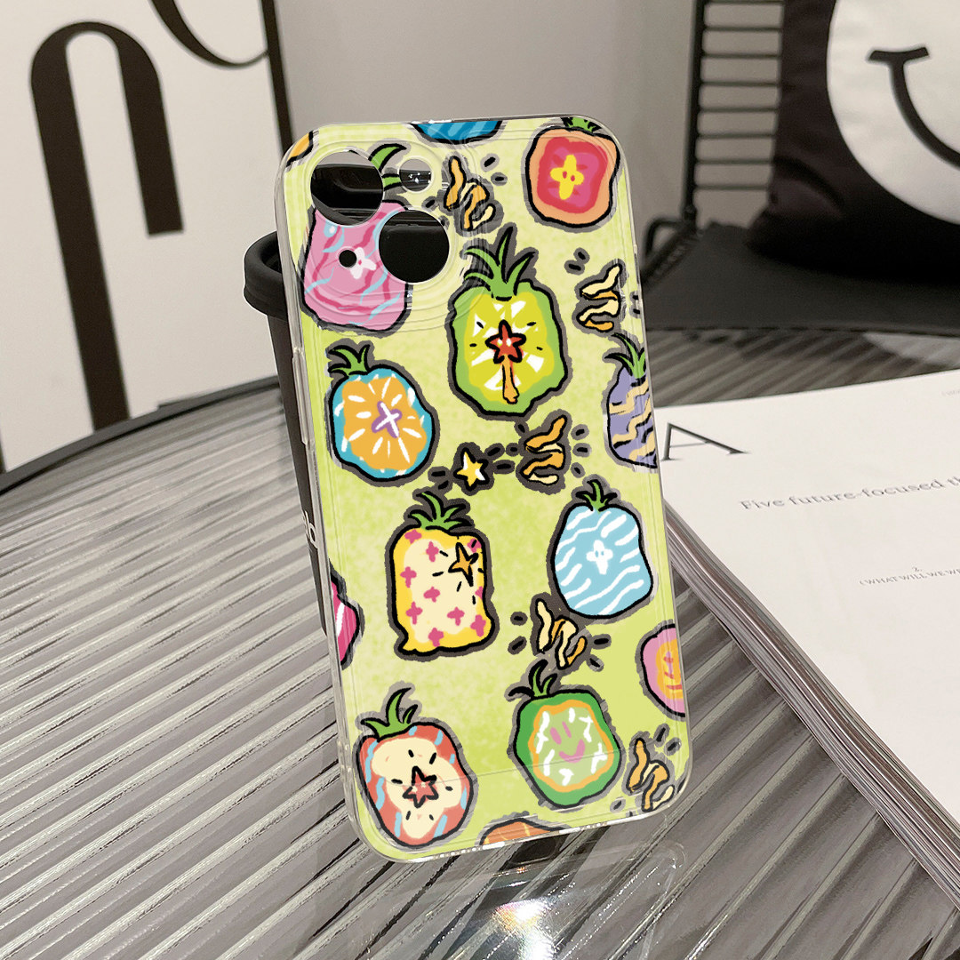 多彩菠12适用华为pura70苹果iphone16promax小米15透明mate60新款opporeno13硅胶vivox100荣耀magic6手机壳14