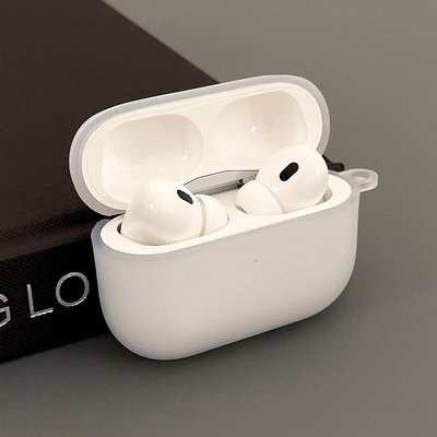 磨砂白4适用苹果AIRPODSPRO2二代蓝牙3代IPHONE无线耳机壳第二第三代保护套三代耳机盒高级感创意软壳