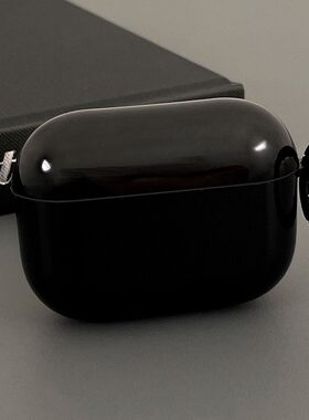 【无耳机】果冻黑适用苹果airpods4保护壳pro二代耳机盒保护套airports4蓝牙耳机壳4代降噪版pro2硅胶软壳