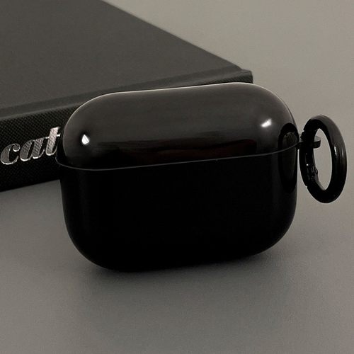 【无耳机】果冻黑适用苹果airpods4保护壳pro二代耳机盒保护套airports4蓝牙耳机壳4代降噪版pro2硅胶软壳