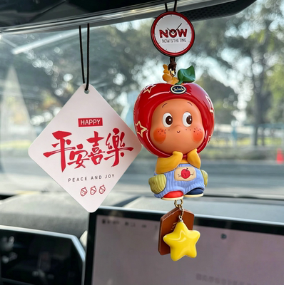 DIY泡泡玛特车挂星星人车载摆件汽车高级感车内挂件后视镜车挂饰
