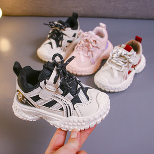 宝宝鞋学步儿童运动鞋春秋新款男童老爹鞋女童软底防滑轮胎鞋休闲