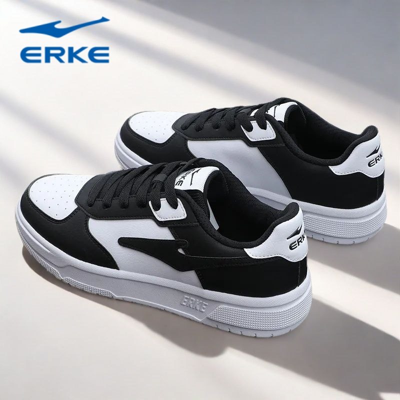 鸿星尔克板鞋男冬季官方旗舰正品空军一号男鞋休闲运动鞋黑白熊猫,运动鞋new,板鞋,淘宝优惠券,粉丝福利购,淘宝优惠卷