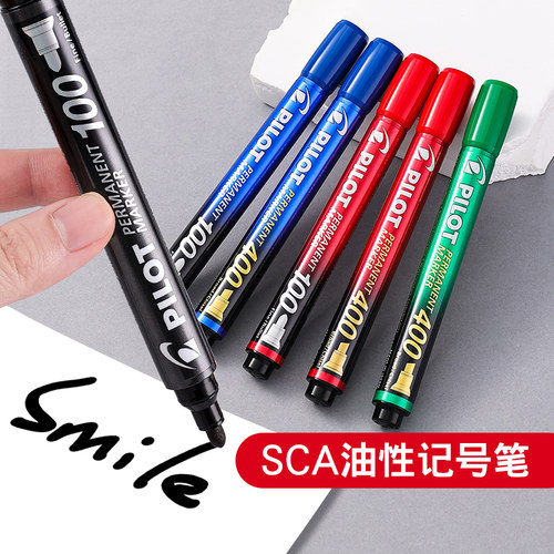 百乐油性记号笔箱头笔
