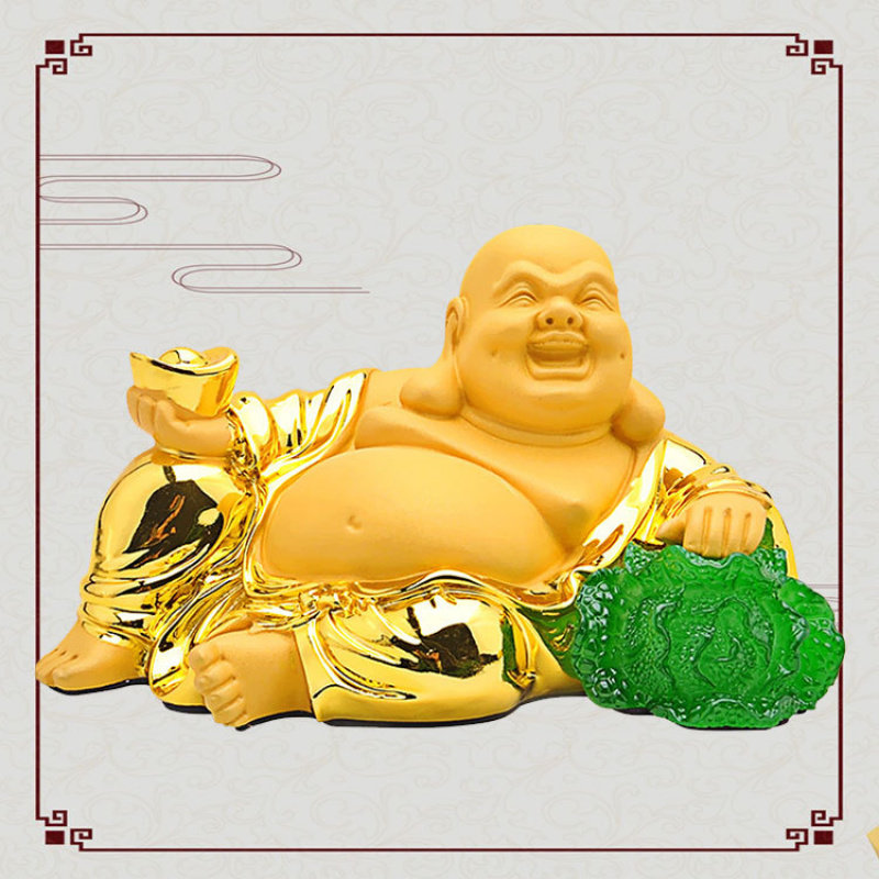 绒沙金弥勒佛摆件家居饰品弥勒佛