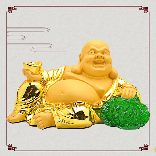 绒沙金弥勒佛摆件家居饰品弥勒佛